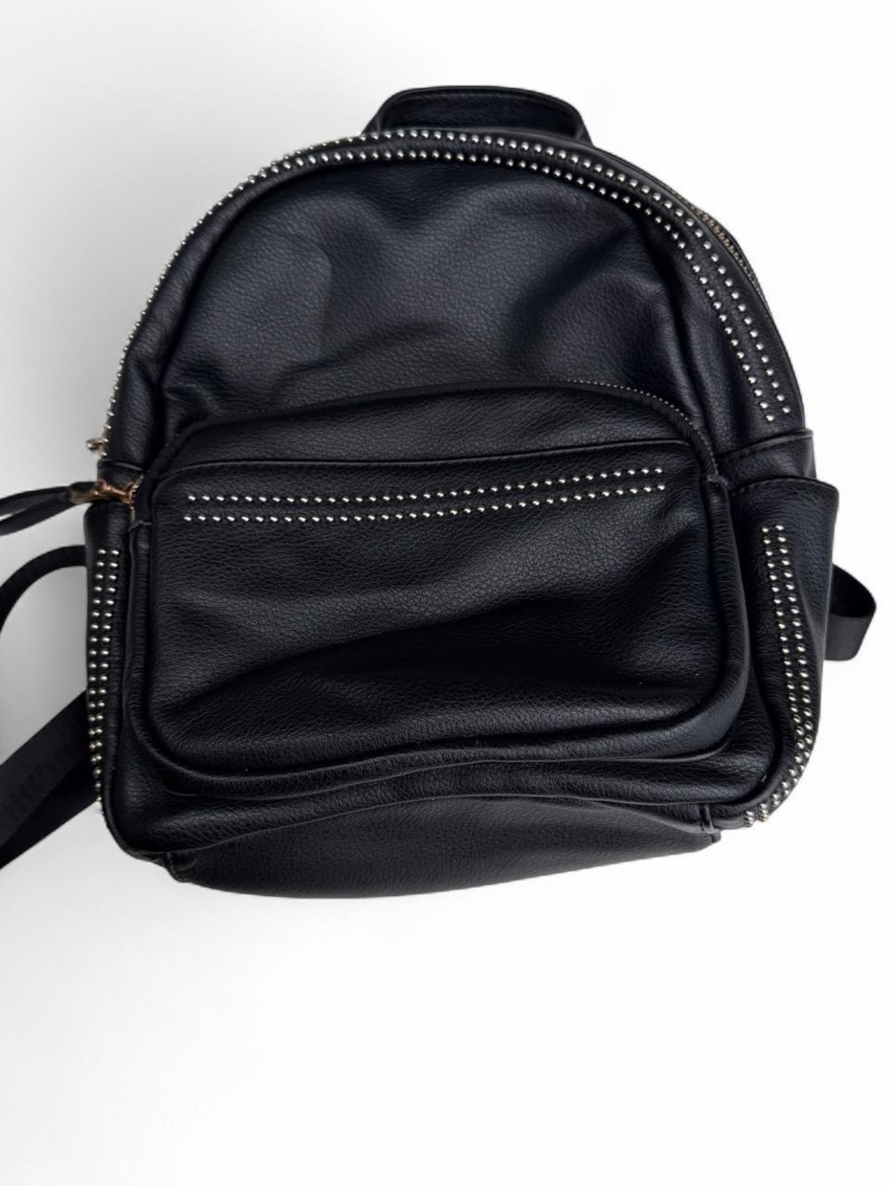 Black Studded Mini Backpack - Women
